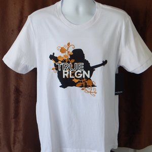 NWT MEN TRUE RELIGION Embroidered Vines Graphic White T Shirt Size L; XL